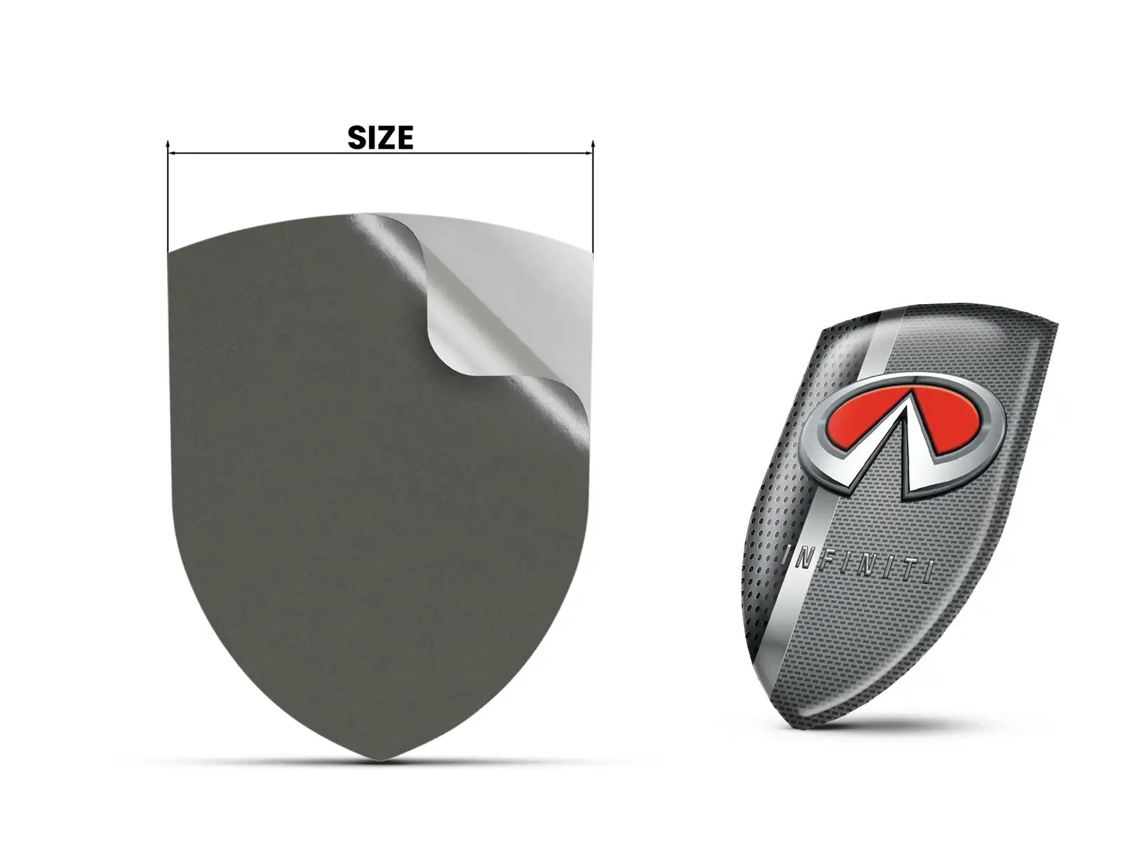 Infiniti Silikon Sticker Exklusiver Stil Edle Dome Labels